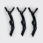 Black No-Slip Crocodile Clips 3pc Set