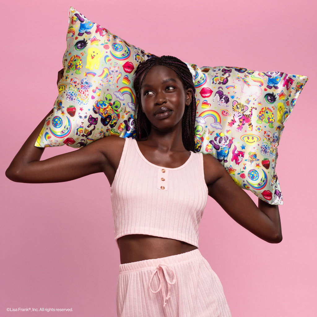 Lisa Frank x Kitsch Satin Pillowcase in The Fantastic World of Lisa Frank 4 Pack - King