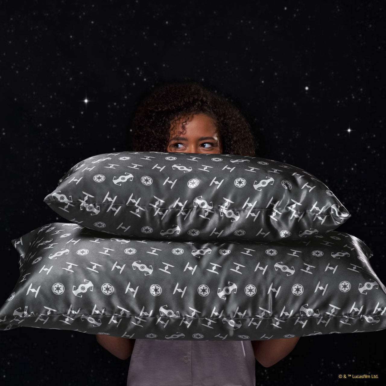 Star Wars™ & Kitsch Satin Pillowcase in Galactic Empire 2 Pack