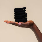 Black Ribbed Hair Elastics