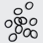 Black Ribbed Hair Elastics