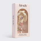 KitschPop™️ Curved Claw Clip & Charms in Pearlized Cream