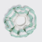 Seafoam Blue Crochet Scrunchie