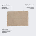 Quick-Dry Bath Mat in Camel