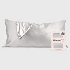Satin Pillowcase in Silver 4 Pack - King