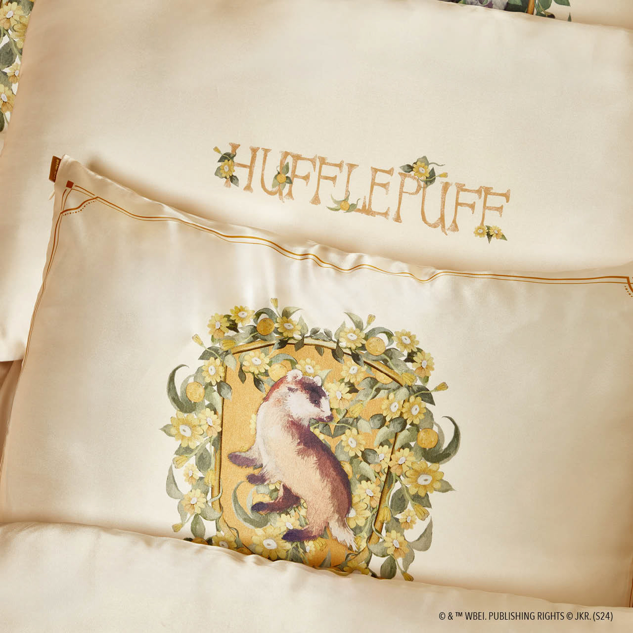 Kitsch x Harry Potter Satin Pillowcase in Hufflepuff 2 Pack - King