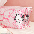 Kitsch x Hello Kitty Satin Pillowcase in Pink Hello Kitty Faces - King